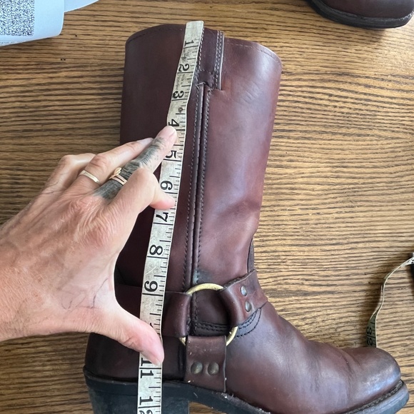 Frye 12r harness boots 6.5 6 1/2 made in usa 150 year brown boho bikercore viral - Picture 4 of 14
